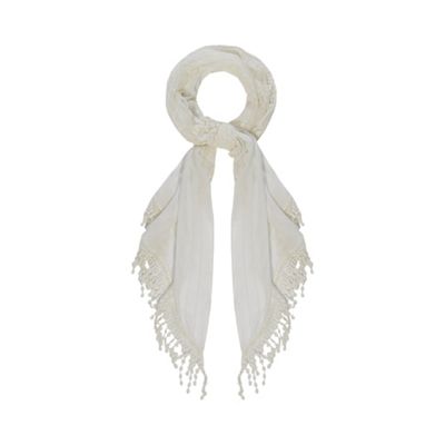 Ivory butterfly lace scarf